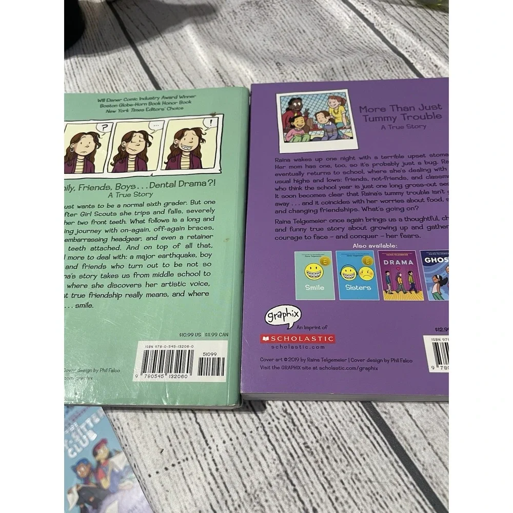 Smile by Raina Telgemeier And Guts By Raina Telgemeier